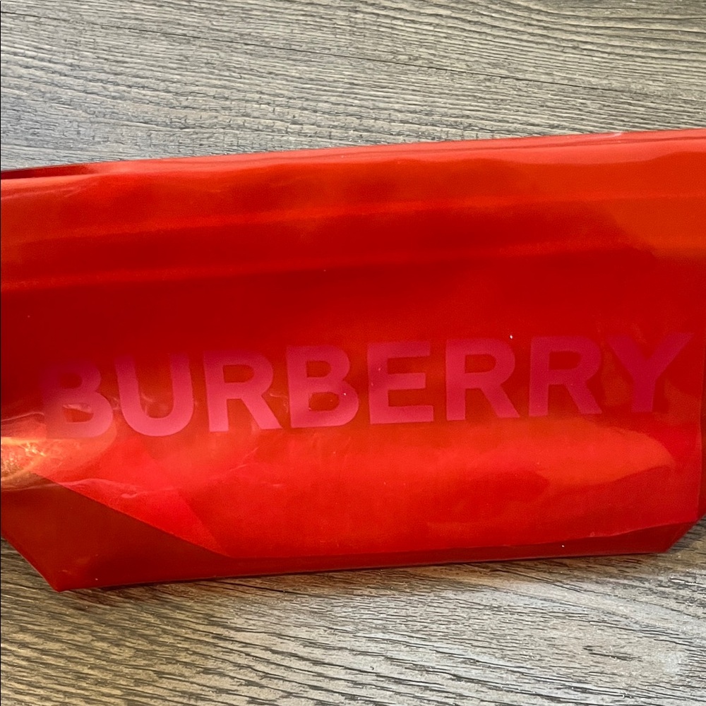 Burberry Red Translucent Cosmetic Bag